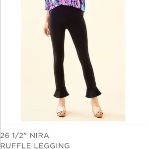 NWT Lilly Pulitzer Nira black ruffle legging